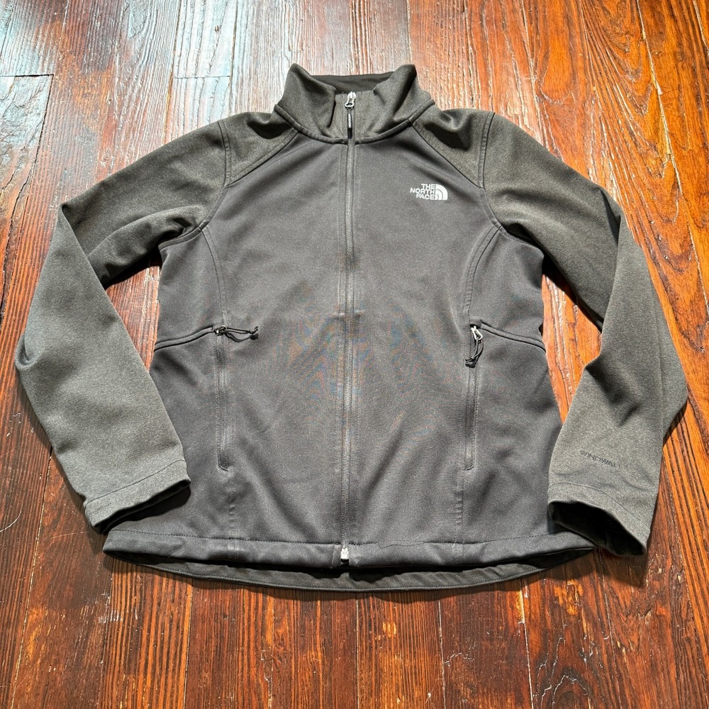 The North‎ Face Jacket Womens Medium Black Soft Shell Windwall Full Zip Gorpcore